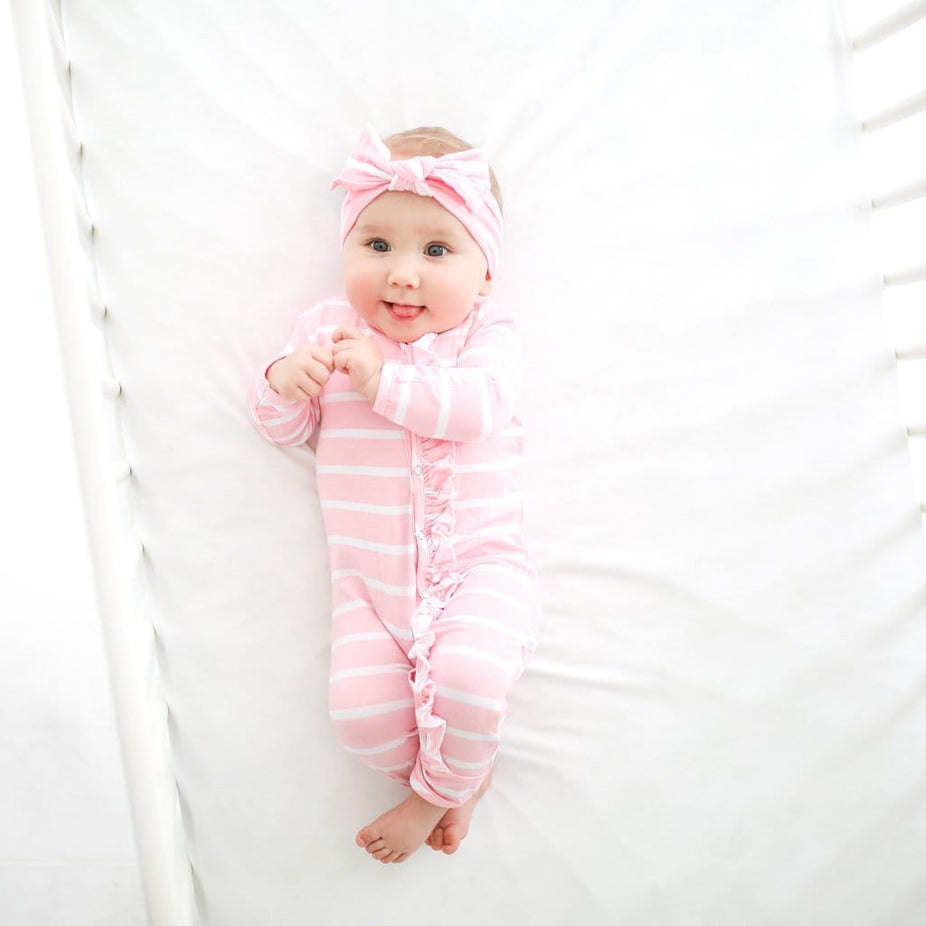 Pink & White Stripe One Piece